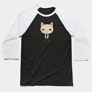 Tuxedo Cat Baseball T-Shirt